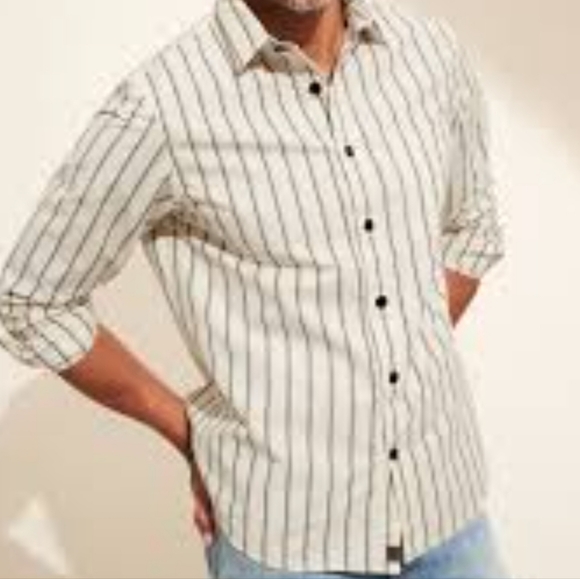 NWT BANANA REPUBLIC | Wide Stripe Shirt - Picture 3 of 5